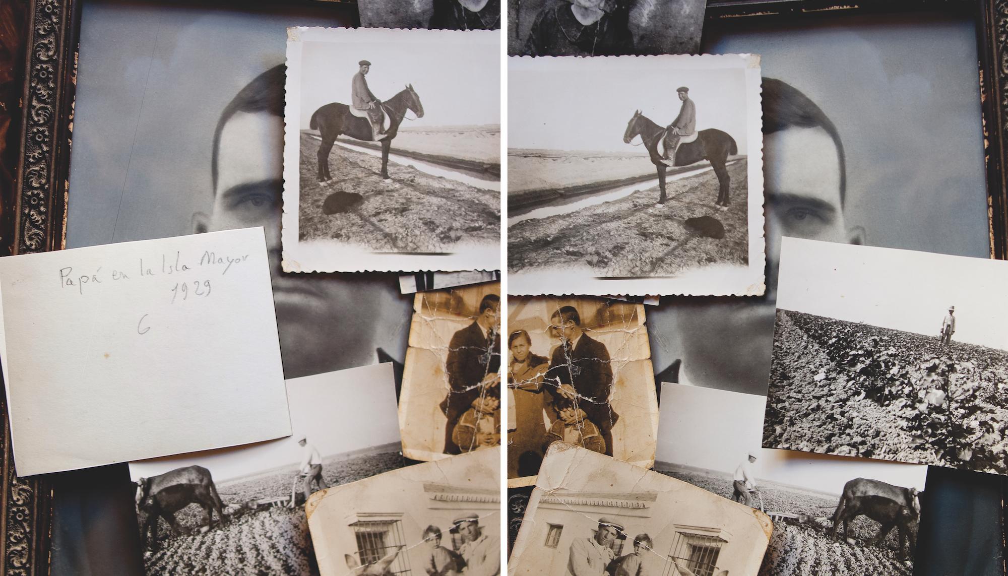 Fotografías del padre de Guillermina Franco, desaparecido en una pequeña aldea de Puebla del Río (Sevilla) en 1936.